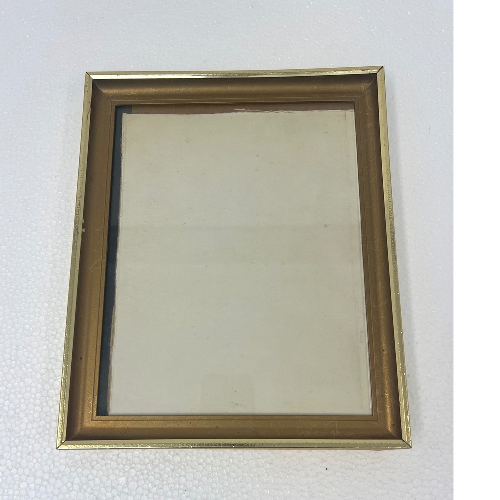 Vintage Gold Tone Ornate Embossed Picture Frame 9x11 Classic Hollywood Regency
